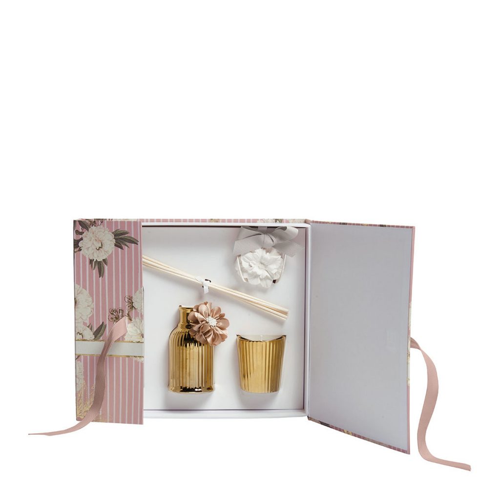 photo du coffret parfumé prestige de la gamme célébrations exquises parfum figuier dolce