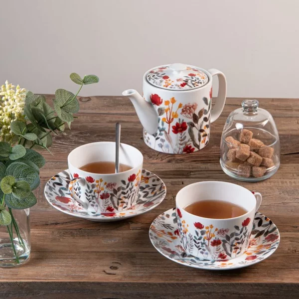 photo assortiment d'un service à thé de la gamme Flor de chez Table et Passion